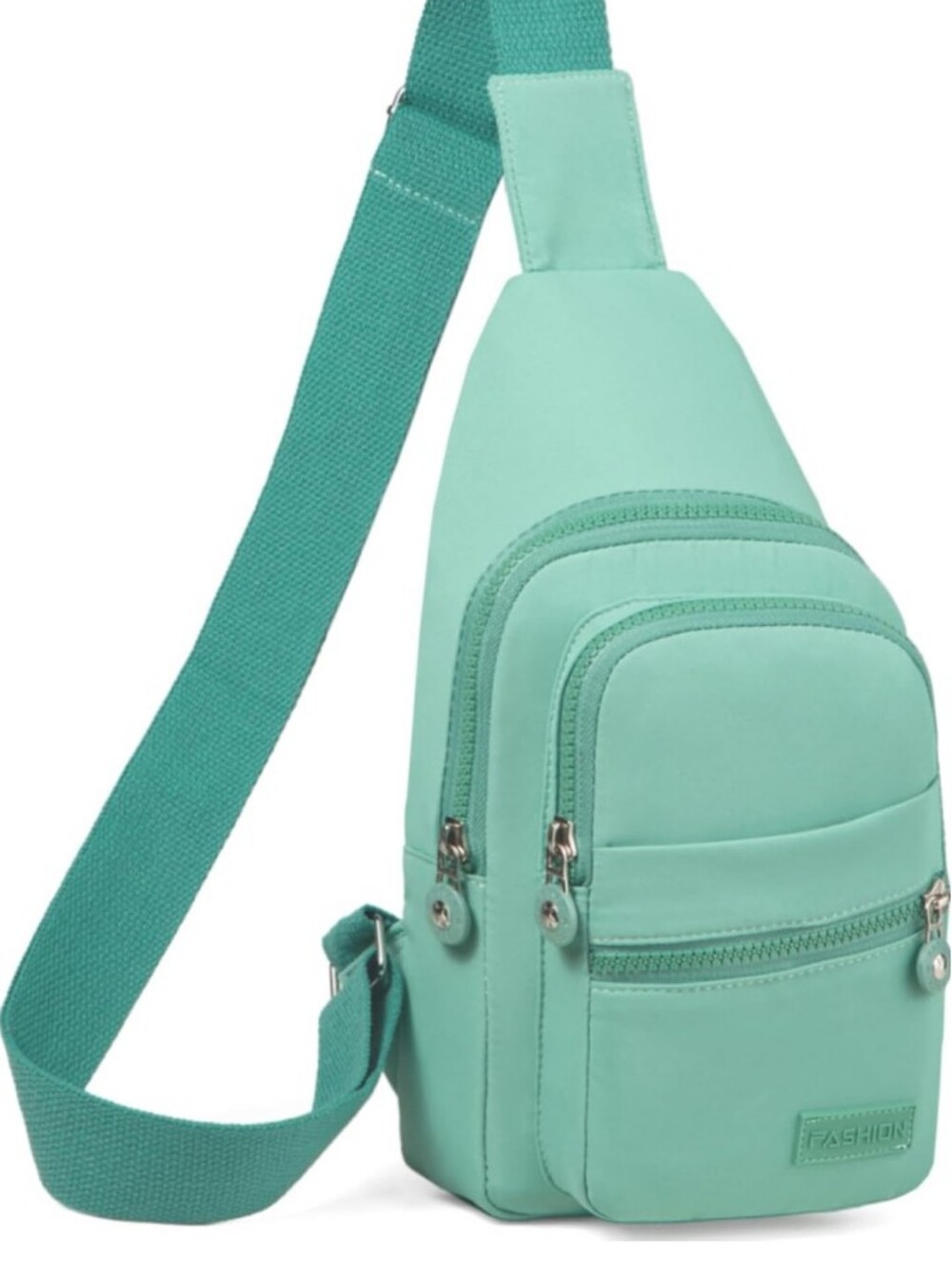 Unisex Crossbody Sling Bag Travel Backpack Lightweight Shoulder Green Blue Teal - Picture 1 of 4
